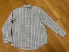 Lands' End★長袖チェックボタンダウンシャツ★L★ランズエンド