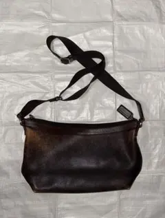 希少✨　COACH レザー ショルダーバッグ　コーチ　ダークブラウン