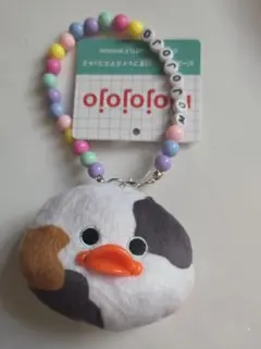 mojojojo ビーズチェーン付きフェイスマスコット2 うし柄ひよこ