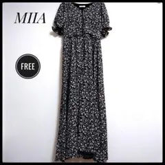 【おみそ様】MIIA ミーア 小花柄 ロングワンピース フリーサイズ Vネック