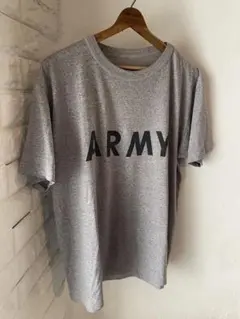 80s〜 米軍 実物 US ARMY Tシャツ 袖裾 シングルステッチ 染み込み