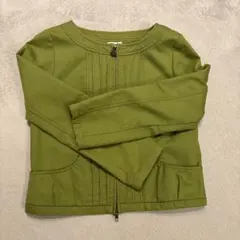 Jocomomola ノーカラージャケット グリーン