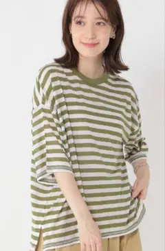 studio CLIP 今季 ほぼ未使用 美品 シアーボーダープルオーバー