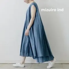 ♥【MARIHA／マリハ】夏の光 36ライトブルー Vネックロングワンピース