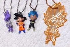 ドラゴンボール 孫悟空、ベジータ等 キーホルダー マスコット 4点セット