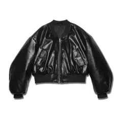 ROCKPSYCHO Leather Crop Aviator Jumper