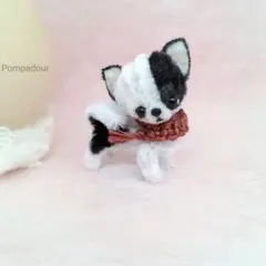 <チワワ>モールアート*モール犬*白黒のサムネイル