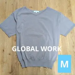 GLOBAL WORK グローバルワーク Vネックプルオーバー 半袖 M