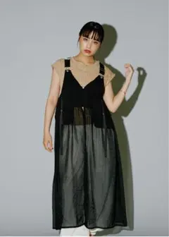 Spring SALE 今だけお値下げ オーガンザワンピース ブラック