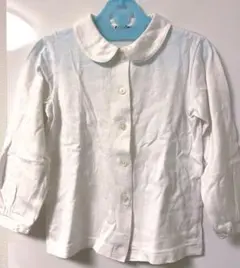 ファミリア 長袖白ブラウス110cm
