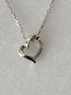 【美品】4℃ オープンハート ネックレス シルバー