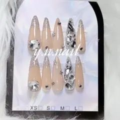 韓国　ギャル　フラッシュ　ネイル　ロング　スナ系　量産型　y2k ワンホン