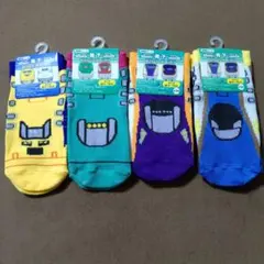 新幹線 ソックス ショート丈 4足セット 新品 はやぶさ ドクターイエロー