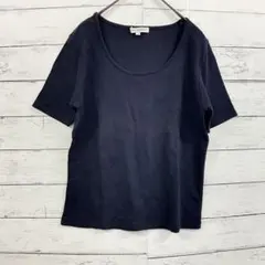 ローラアシュレイ カットソー M 花柄 ネイビー 半袖 きれいめ レディースのサムネイル