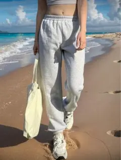 グレー ジョガーパンツ スウェット素材