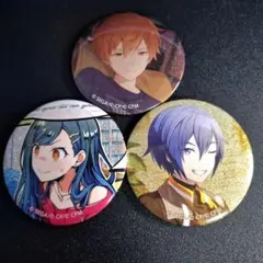 プロセカ　白石杏　東雲彰人　KAITO グリッター缶バッジ 47A