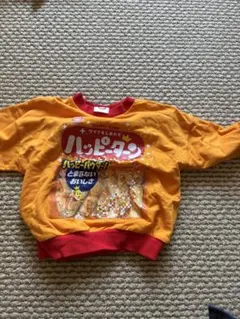 オレンジ色プリントトレーナー サイズ95