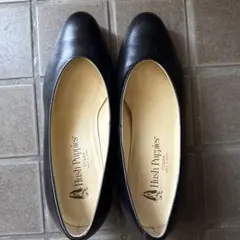 Hush Puppies ブラックパンプス 23½ EEEのサムネイル