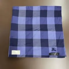 新品　BURBERRY ネイビー チェック柄 ハンカチ