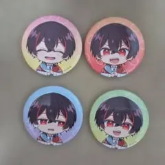 カラフルピーチ　ゆあんくん缶バッジ4個セット