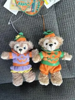ディズニー　2009年ハロウィン　ダッフィーシェリーメイ　ぬいぐるみセット ディズニーグッズ ハロウィンコスチューム ダッフィー＆シェリー