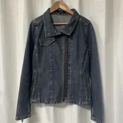 COMME CA ISM
ダークブルーデニムジャケット スタンドカラー