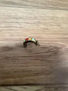 マルチカラー 民族　スタッドピアス 片耳用