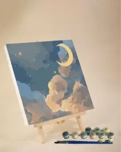 大人の塗り絵 油絵 油絵キットハンドメイド 絵画 絵の具と筆付き