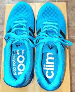 お値下げ価格adidas clim cool ランニングシューズ 青（25cm）