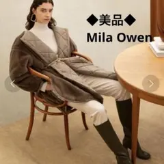 【美品】Mila Owen リバーシブルキルティングファーコート　ブラウン