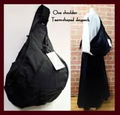 新品 なみだ型ボディバッグ 大容量ワンショルダーバッグ アウトドアスポーツ/黒