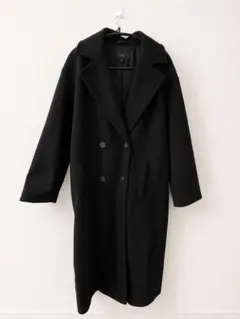 ZARA ダブルブレスト ロングコート ブラックXSのサムネイル