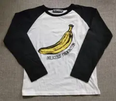 VANDASHバナナ×英字プリント長袖TシャツロンT130センチしまむら