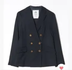 IENASLOBEネイビーダブルブレストテーラードジャケットイエナ金ボタン
