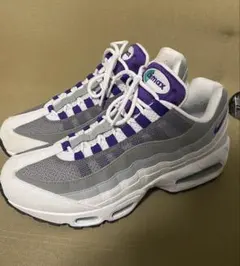 美品　NIKE ナイキ　AIR MAX 95 パープル ホワイト グレー　maxのサムネイル