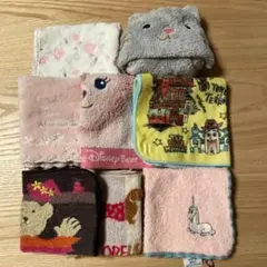 タオルハンカチ まとめ売り 8枚セット ディズニー