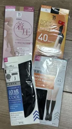 ストッキング6足セット(メーカー色々) くるぶし丈、膝下丈