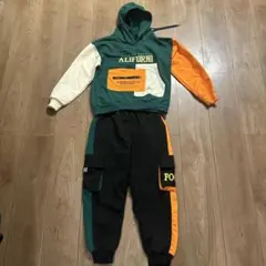 キッズ ジャージ上下セット フード付き