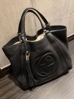 GUCCI グッチ ソーホー SOHO GG レザー フリンジ ブラック GUCCI グッチ ソーホー SOHO GG レザー フリンジ ブラック - メルカリ
