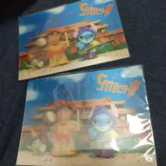 スティッチ 3Dポストカード 2つセット