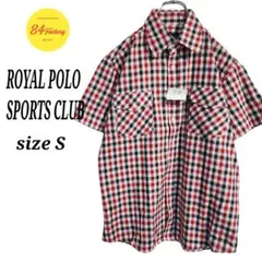 ロイヤルポロスポーツクラブ 半袖 チェックシャツ マルチカラー メンズS 未使用