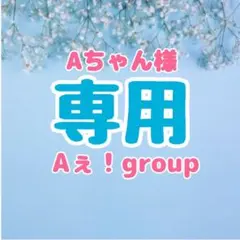 Aちゃん様 専用ページ Aぇ！group