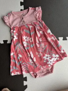 Carter's ベビーワンピース 12m 花柄 ロンパースのサムネイル