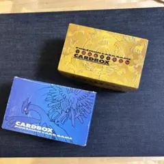 ポケモンカード　　ストレージボックス　青、金2個