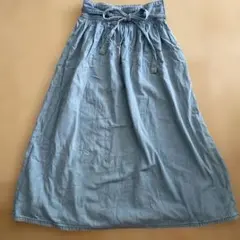 ライトブルーデニムフレアスカート　GU Mサイズ