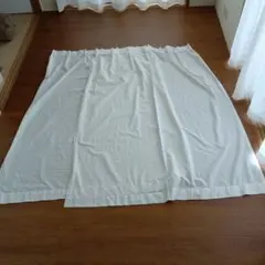 レースカーテン ホワイト 100 x175cm 2枚組