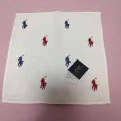 POLO RALPH LAUREN ハンカチ ホワイト 刺繍
