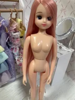 リカちゃん　ピンクヘア　タカラトミー　着せ替え人形　日本製　キャッスル