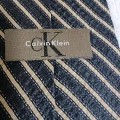 Calvin Klein ネクタイ ストライプ柄 ネイビー ベージュのサムネイル