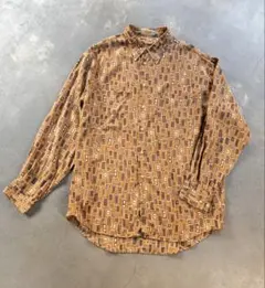 INTERMEZZO by DURBAN 90s アート 総柄レーヨンシャツ L